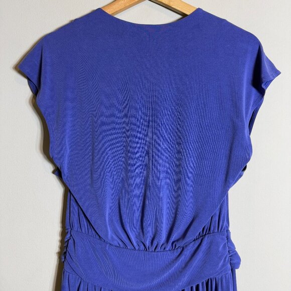 Free People Cupro Mini Dress Women's Small Blue Sleeveless V-Neck Vacation Flowy - Picture 11 of 14